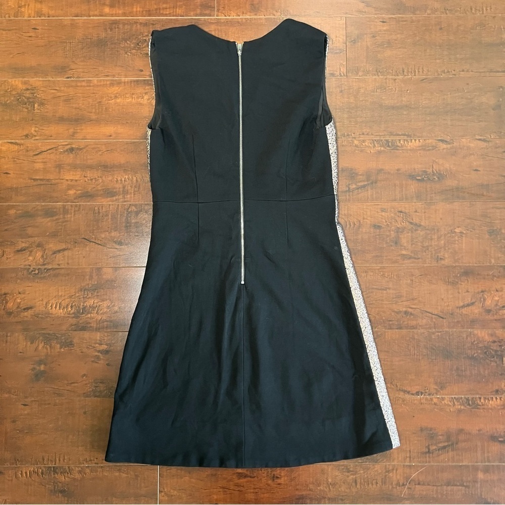 DIANE VON FURSTENBERG Yvette Metallic A-Line Dress Mini Sleeveless Size 6 DVF - Picture 6 of 14